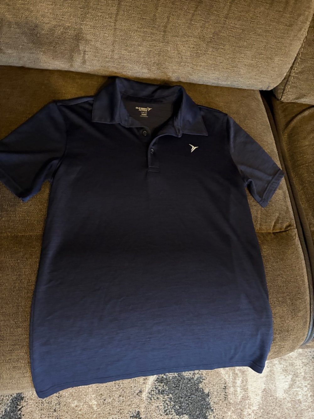 Boys Active Navy Polo Shirt with Small Logo